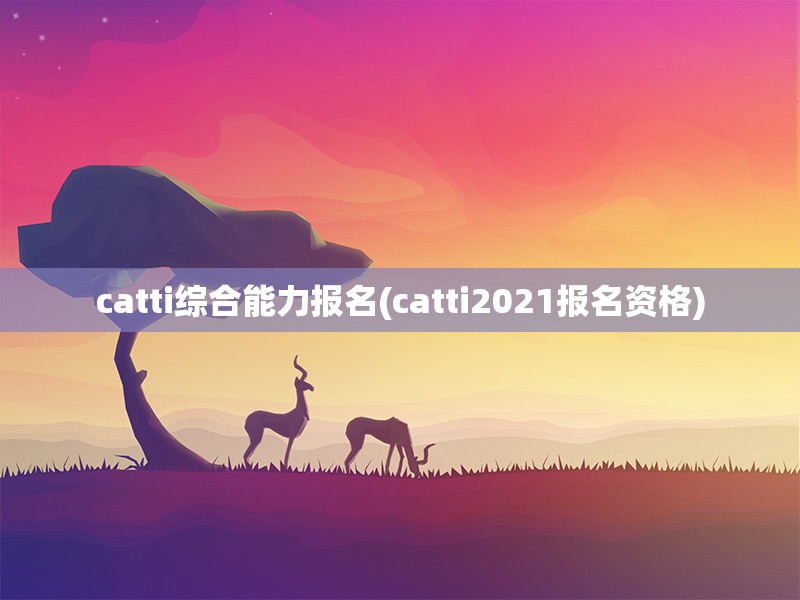 catti综合能力报名(catti2021报名资格)